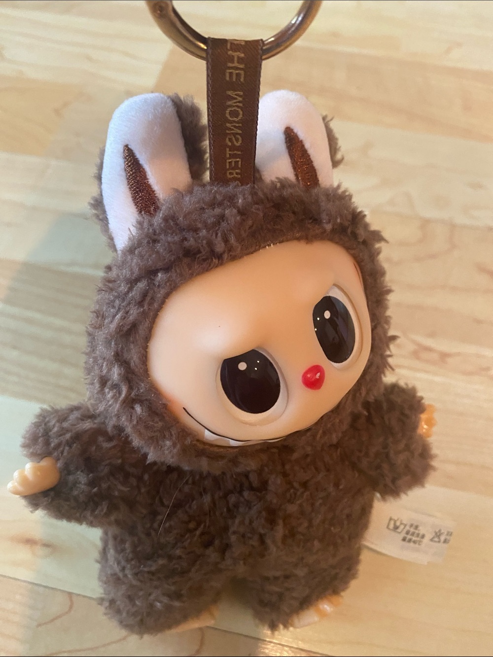 Brown 7” Fuzzy pop mart Bunny monster Plush with Big Eyes